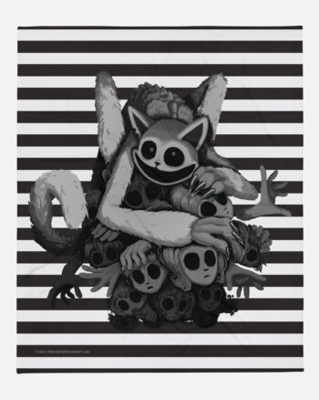 Monster CatNap Kids Faces Striped Throw Blanket