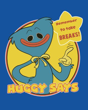 Huggy Wuggy "Huggy Says" Blue Tee - Image 2