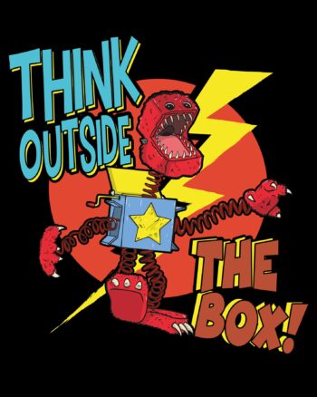 Boxy Boo Think Outside The Box Long Sleeve Tee - Image 2