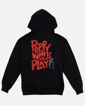 Poppy Wants To Play Drawstring Hoodie - Image 2