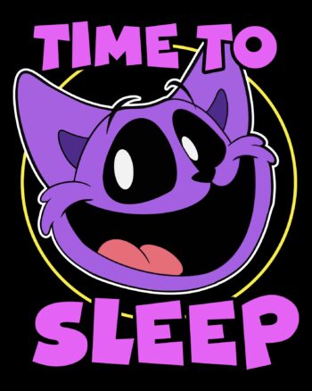 CatNap Time To Sleep Black Drawstring Hoodie - Image 4