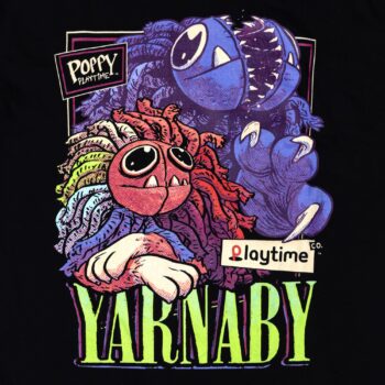 Yarnaby Lounging Portrait Black Tee - Image 3