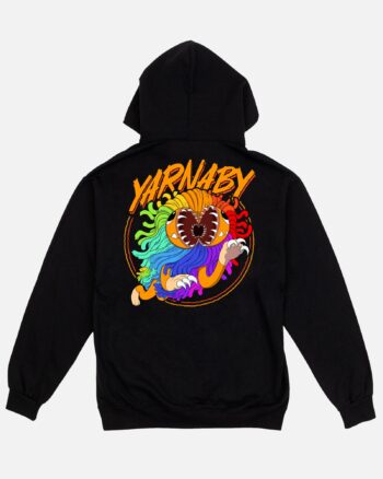 Yarnaby Attack Black Drawstring Hoodie - Image 4