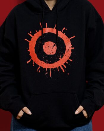 The Doctor All Over Eyes Black Drawstring Hoodie - Image 3