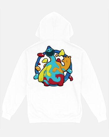 Doey The Doughman White Drawstring Hoodie - Image 4