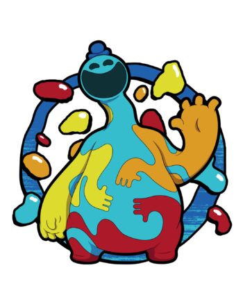 Doey The Doughman White Drawstring Hoodie - Image 6