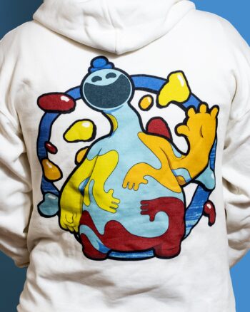 Doey The Doughman White Drawstring Hoodie - Image 2