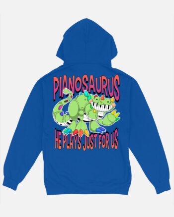 Pianosaurus He Plays For Us Drawstring Hoodie - Image 2
