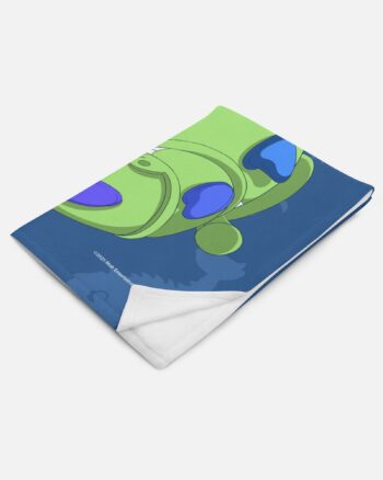 Pianosaurus Blue Throw Blanket - Image 3
