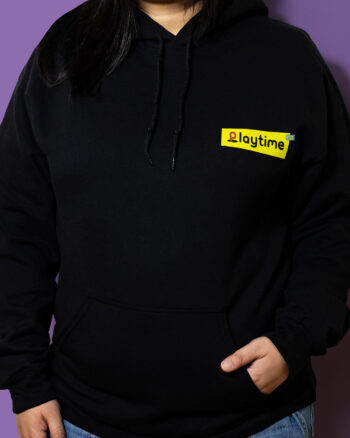 Yarnaby Attack Black Drawstring Hoodie - Image 3